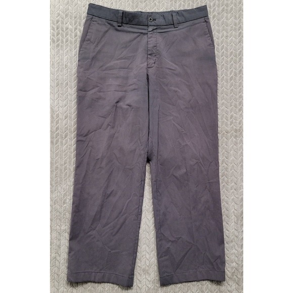 Nike Golf Mens 33x29 Pants Gray Charcoal Gingham‎ Check - Picture 1 of 9